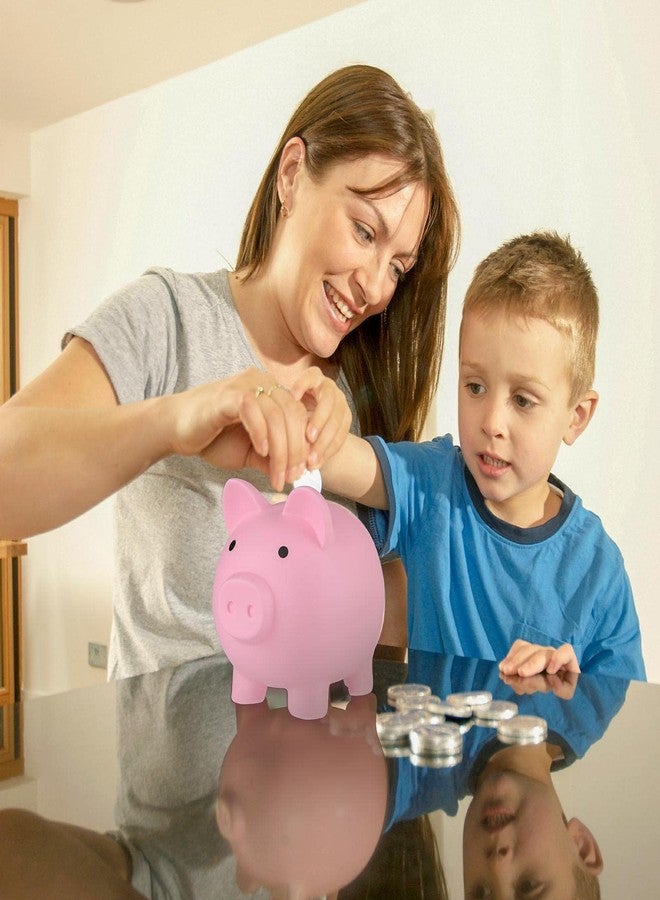 Rachan حصالة راشان الكبيرة على شكل خنزير للأولاد والبنات، حصالة نقود بلاستيكية غير قابلة للكسر على شكل خنزير، حصالة عملات معدنية مقاومة للكسر للأطفال، هدايا عملية لأعياد الميلاد والمناسبات (لون وردي) - Image 5